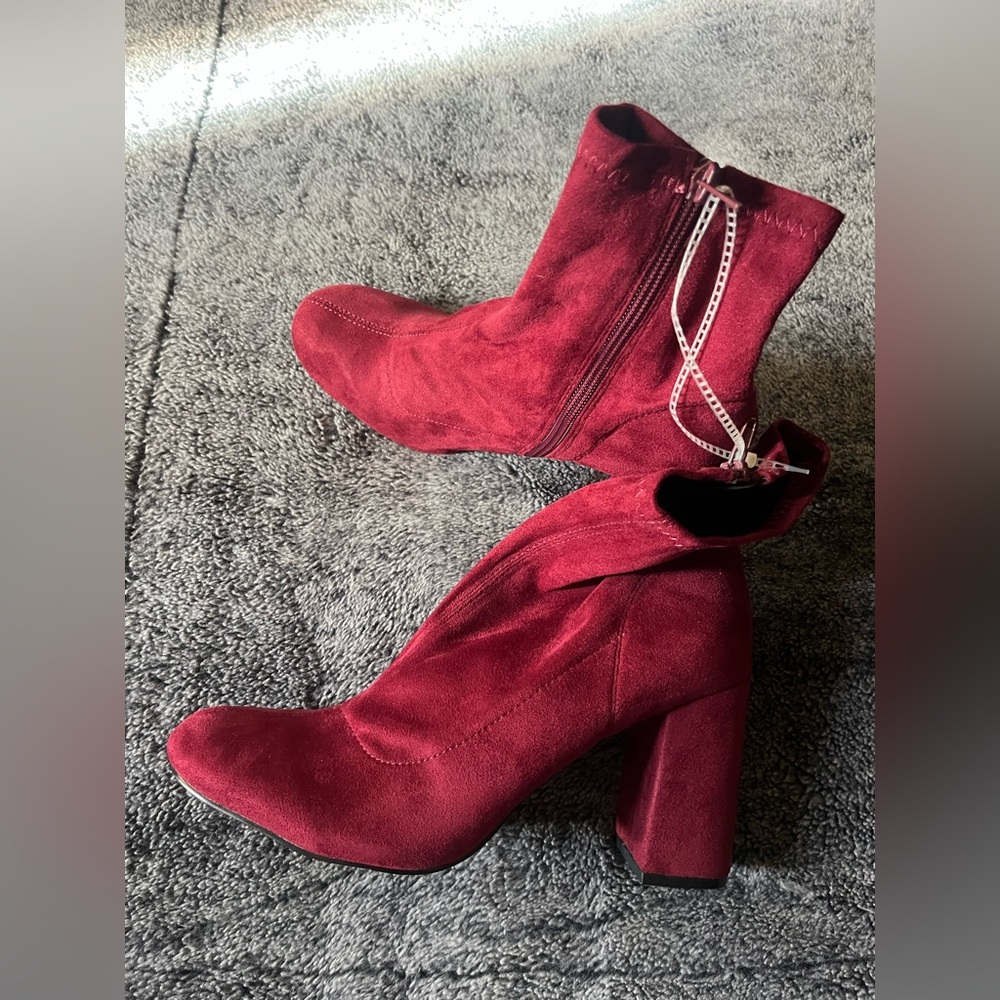 Elegant Burgundy Ankle Booties